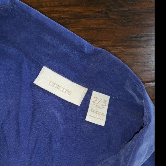 Chico's Shirt Dolman Sleeve Top Plus Size 2/3 Boho Oversized Fit - Picture 7 of 12